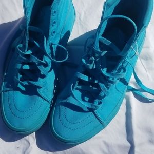Blue high top vans